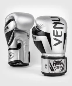 Venum Elite Boxing Gloves -Boxing Promotions Store 3cb42ad44427c77af52e2c99e7f66b0a420a3c14 bg elite silver black 1