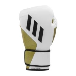 Adidas TILT 350 Pro Boxing Gloves - Hook & Loop -Boxing Promotions Store adispd350tg velcro white gold black 01
