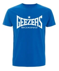 Geezers Large Logo T-Shirt 13 Geezers Large Logo T-Shirt -Boxing Promotions Store blue white t shirt 2