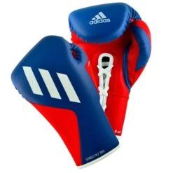 Adidas TILT 350 Pro Boxing Gloves - Lace -Boxing Promotions Store blue red lace