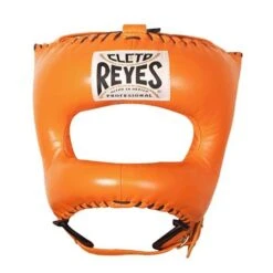Cleto Reyes Pointed Nylon Bar Headguard -Boxing Promotions Store cleto reyes pointed orange headguard geezers boxing 2