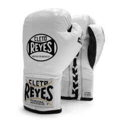 Cleto Reyes 'Safetec' Pro Fight Boxing Glove -Boxing Promotions Store cleto safe tec white 2