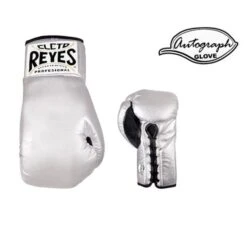 Cleto Reyes Autograph Boxing Glove -Boxing Promotions Store cleto reyes autograph boxing glove silver geezers boxing 1