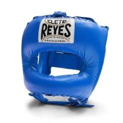 Cleto Reyes Pointed Nylon Bar Headguard -Boxing Promotions Store cleto reyes pointed headguard blue 1