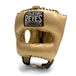 Cleto Reyes Pointed Nylon Bar Headguard -Boxing Promotions Store cleto reyes pointed headguard gold
