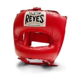 Cleto Reyes Pointed Nylon Bar Headguard -Boxing Promotions Store cleto reyes pointed headguard red 1