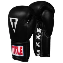 TITLE Classic Leather Training Gloves 2.0 - Lace 7 TITLE Classic Leather Training Gloves 2.0 - Lace -Boxing Promotions Store ctsgl2 bk 1 2