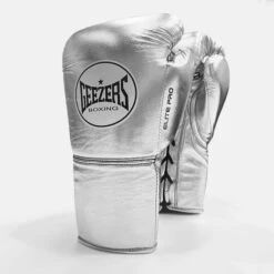 Geezers Elite Pro Training/Sparring Gloves 2.0 - Lace 26 Geezers Elite Pro Training/Sparring Gloves 2.0 - Lace -Boxing Promotions Store elite pro lace silver 3