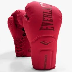 Everlast Elite 2 Training Boxing Gloves - Lace -Boxing Promotions Store ev107 red