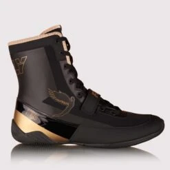 FLY Storm Boxing Boots -Boxing Promotions Store fly1400 black gold a 4