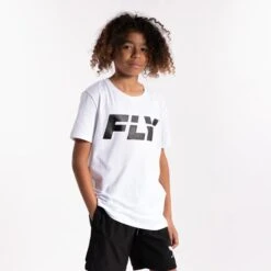 Fly Kids Big Logo Tee -Boxing Promotions Store fly2519 white 1