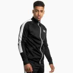Geezers Poly Tracksuit Top -Boxing Promotions Store g2901 black white 1