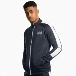 Geezers Poly Tracksuit Top -Boxing Promotions Store g2901 navy white 1