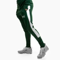 Geezers Poly Tracksuit Pants -Boxing Promotions Store g2902 green white 1