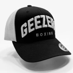 Geezers 3D Logo Trucker Cap -Boxing Promotions Store g2910blkwhite