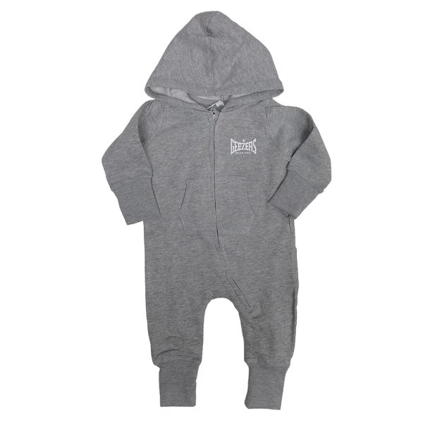 Geezers Back Logo Baby Coverall - Grey 4 Geezers Back Logo Baby Coverall - Grey - Image 2