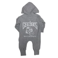 Geezers Back Logo Baby Coverall - Grey 9 Geezers Back Logo Baby Coverall - Grey -Boxing Promotions Store geezers coverall grey back