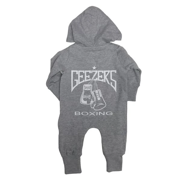 Geezers Back Logo Baby Coverall - Grey 5 Geezers Back Logo Baby Coverall - Grey - Image 3