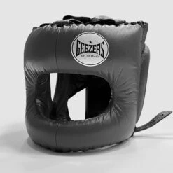 Geezers Elite Pro Bar Faced Headguard -Boxing Promotions Store geezers elite pro barfaced headguard dark grey