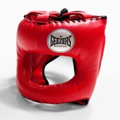 Geezers Elite Pro Bar Faced Headguard -Boxing Promotions Store geezers elite pro barfaced headguard spark red