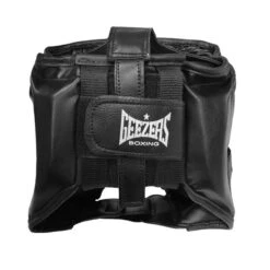 Geezers TRG Junior Cheek Headguard - Black/Red -Boxing Promotions Store geezers trg junior cheek headguard back