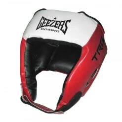 Geezers TRG Junior Training Open Face PU Headguard -Boxing Promotions Store geezers trg training open face pu headguard red 7