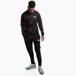 Geezers Poly Tracksuit -Boxing Promotions Store gpt black red 1