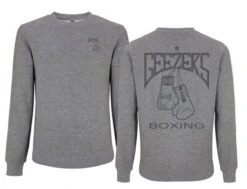 Geezers Sweatshirt Back Logo -Boxing Promotions Store grey grey sweatshirt