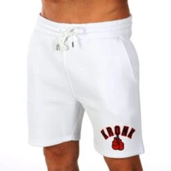 Kronk Gloves Applique Jog Shorts -Boxing Promotions Store kronk applique gloves jog shorts white 1