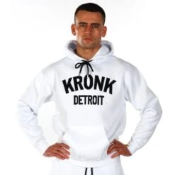 Kronk Detroit Applique Hoodie 11 Kronk Detroit Applique Hoodie -Boxing Promotions Store kronk detroit applique hoodie white 1