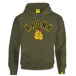 Kronk Gloves Applique Hoodie -Boxing Promotions Store kronk gloves applique hoodie military green 1