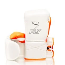 Fly Superlace X Boxing Gloves -Boxing Promotions Store lace white orange 1