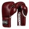 TITLE Old School Leather Sparring Gloves - Lace -Boxing Promotions Store oslsg rd 01 1