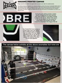 Geezers Printed Boxing Ring Canvas -Boxing Promotions Store printed canvas