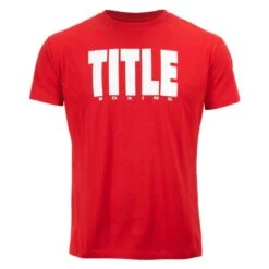 TITLE Boxing Iconic Block Tee -Boxing Promotions Store red white 1