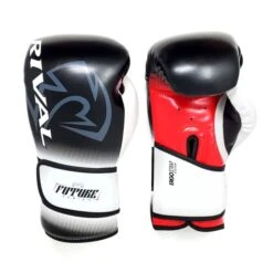Rival RS-FTR Future Junior Sparring Gloves - Black/White/Red -Boxing Promotions Store rs ftr 3