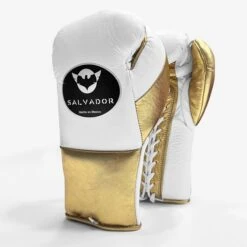 Salvador Professional Fight Gloves -Boxing Promotions Store salvador white gold