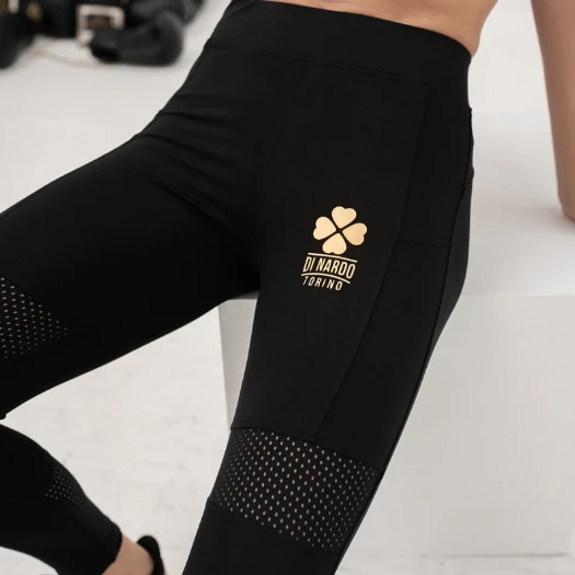 Di Nardo Womens Gym Leggings - Black 4 Di Nardo Womens Gym Leggings - Black - Image 2