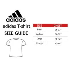 Adidas Boxing "THE BRAND WITH THREE STRIPES" T-Shirt -Boxing Promotions Store sizeguide