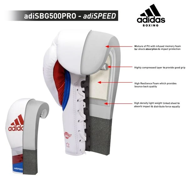 Adidas AdiSpeed Boxing Gloves - Lace 8 Adidas AdiSpeed Boxing Gloves - Lace - Image 6