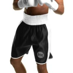 Suzi Wong X Geezers Satin 2 Colour Boxing Shorts -Boxing Promotions Store sw1700 black white 1 1 1