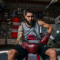 TITLE Boxing Sugar Ray Leonard Throwback Leather Bag Gloves -Boxing Promotions Store tb164 7