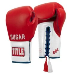 TITLE Boxing Sugar Ray Leonard Signature Leather Sparring Gloves -Boxing Promotions Store tb165 2