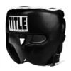 TITLE Boxing Leather Sparring Headgear -Boxing Promotions Store tb805 black 1