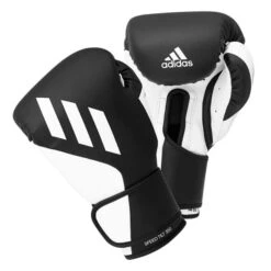 Adidas TILT 350 Pro Boxing Gloves - Hook & Loop -Boxing Promotions Store tilt black white velcro