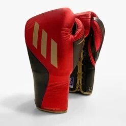 Adidas TILT 750 Pro Fight Boxing Gloves -Boxing Promotions Store tilt fight red gold black
