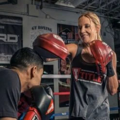 TITLE Boxing Blood Red Leather Punch Mitts -Boxing Promotions Store title boxing blood red leather punch mitts 6