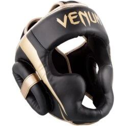 Venum Elite Headguard -Boxing Promotions Store venum elite headguard black gold geezers boxing 1 2