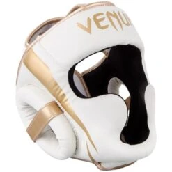 Venum Elite Headguard -Boxing Promotions Store venum elite headguard white gold geezers boxing 1 1
