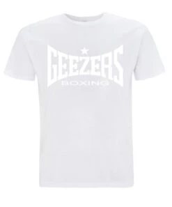 Geezers Large Logo T-Shirt 11 Geezers Large Logo T-Shirt -Boxing Promotions Store white white t shirt 3